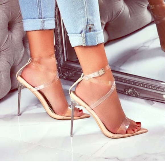 comfortable perspex heels